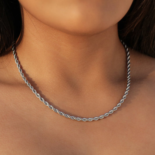 4mm Rope Necklace - Premium 316L Stainless