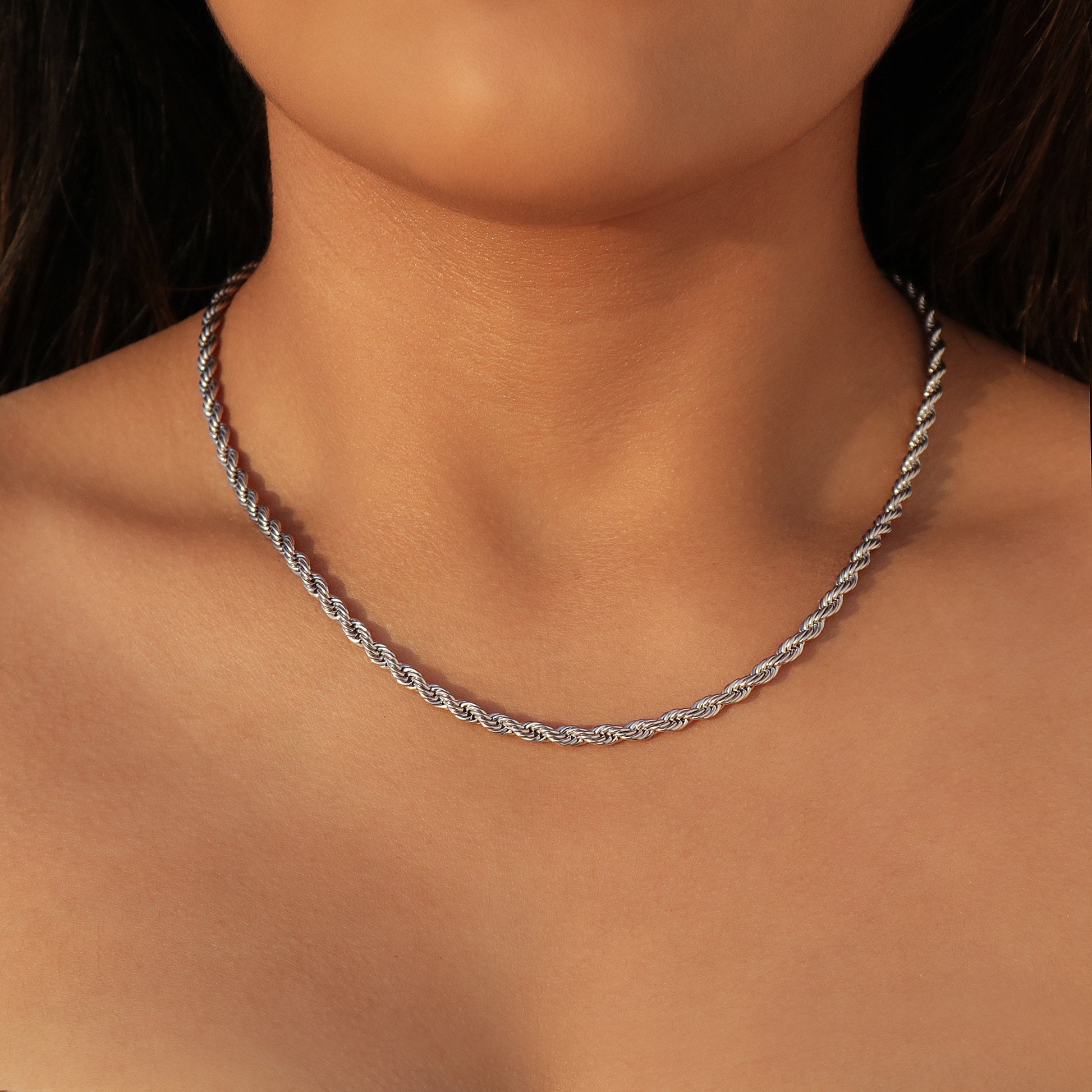 4mm Rope Necklace - Premium 316L Stainless 18