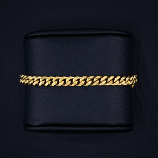 6mm Miami Cuban Bracelet - Gold