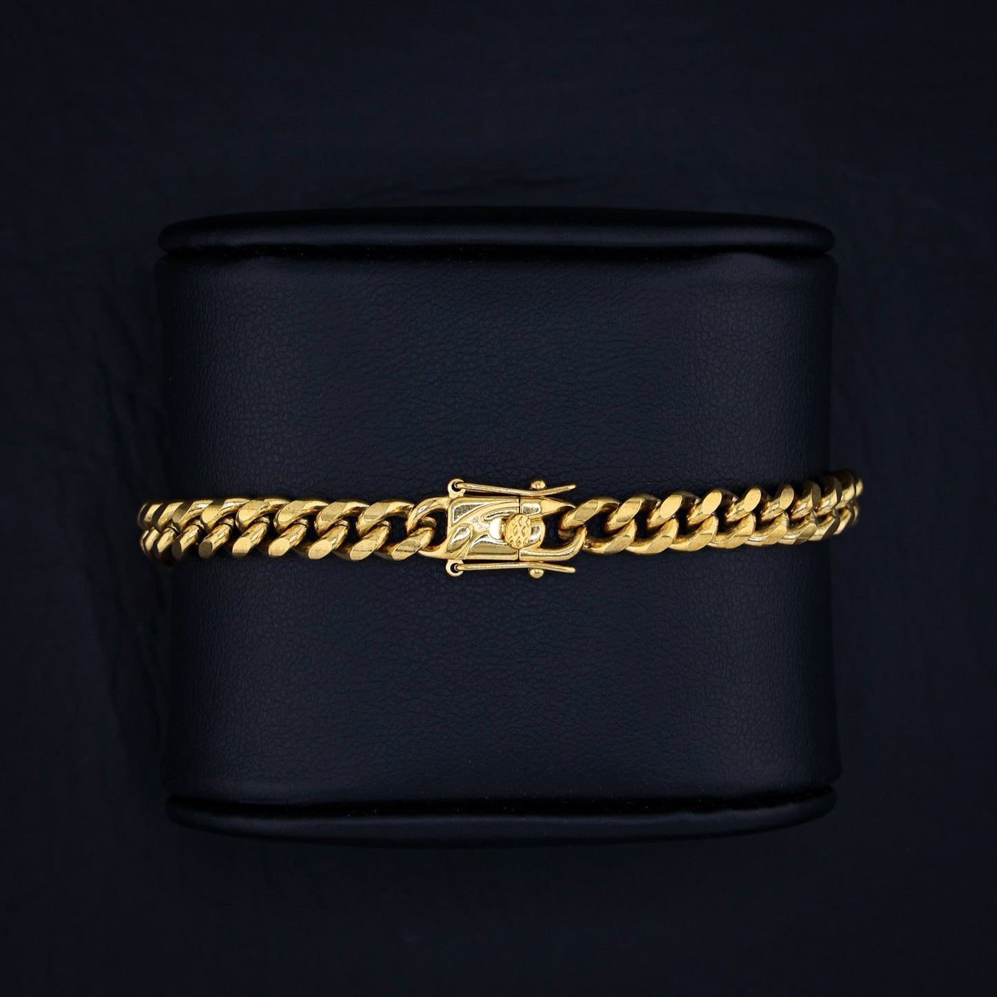 6mm Miami Cuban Bracelet - Gold