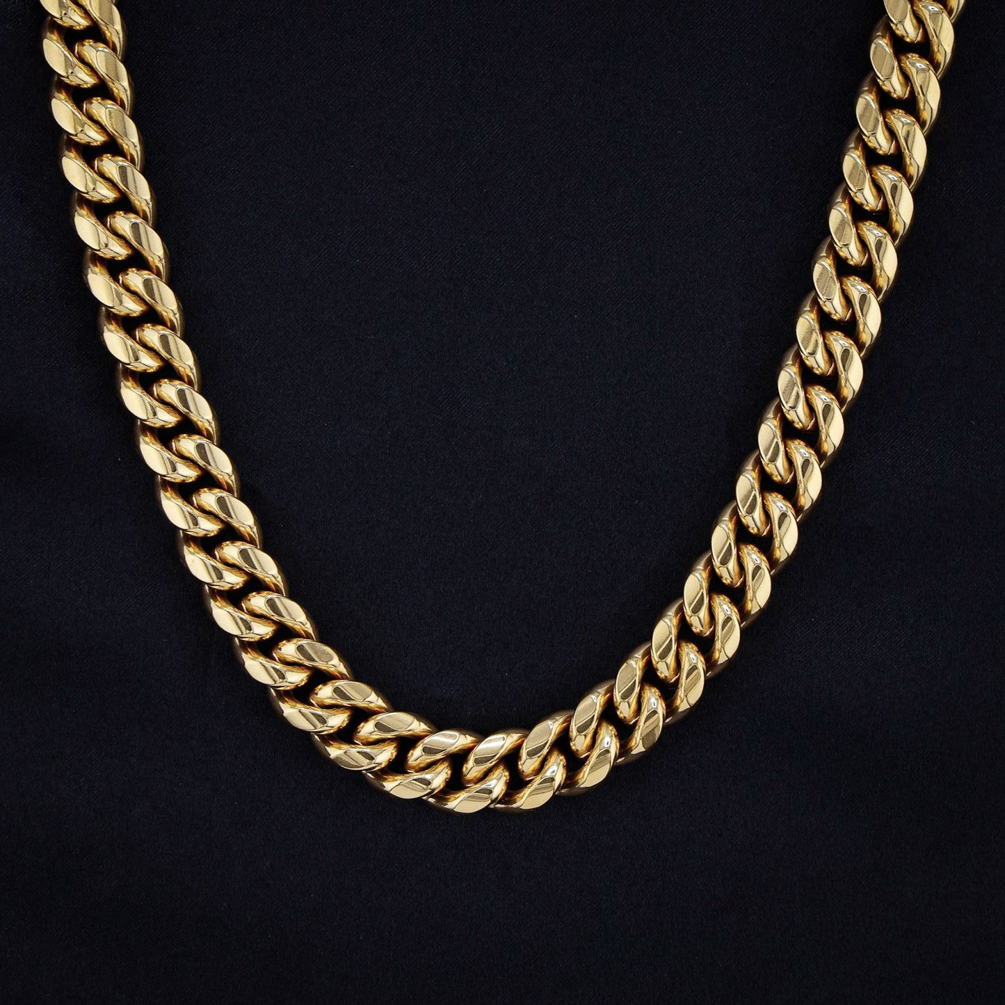 12mm Miami Cuban Chain - Gold