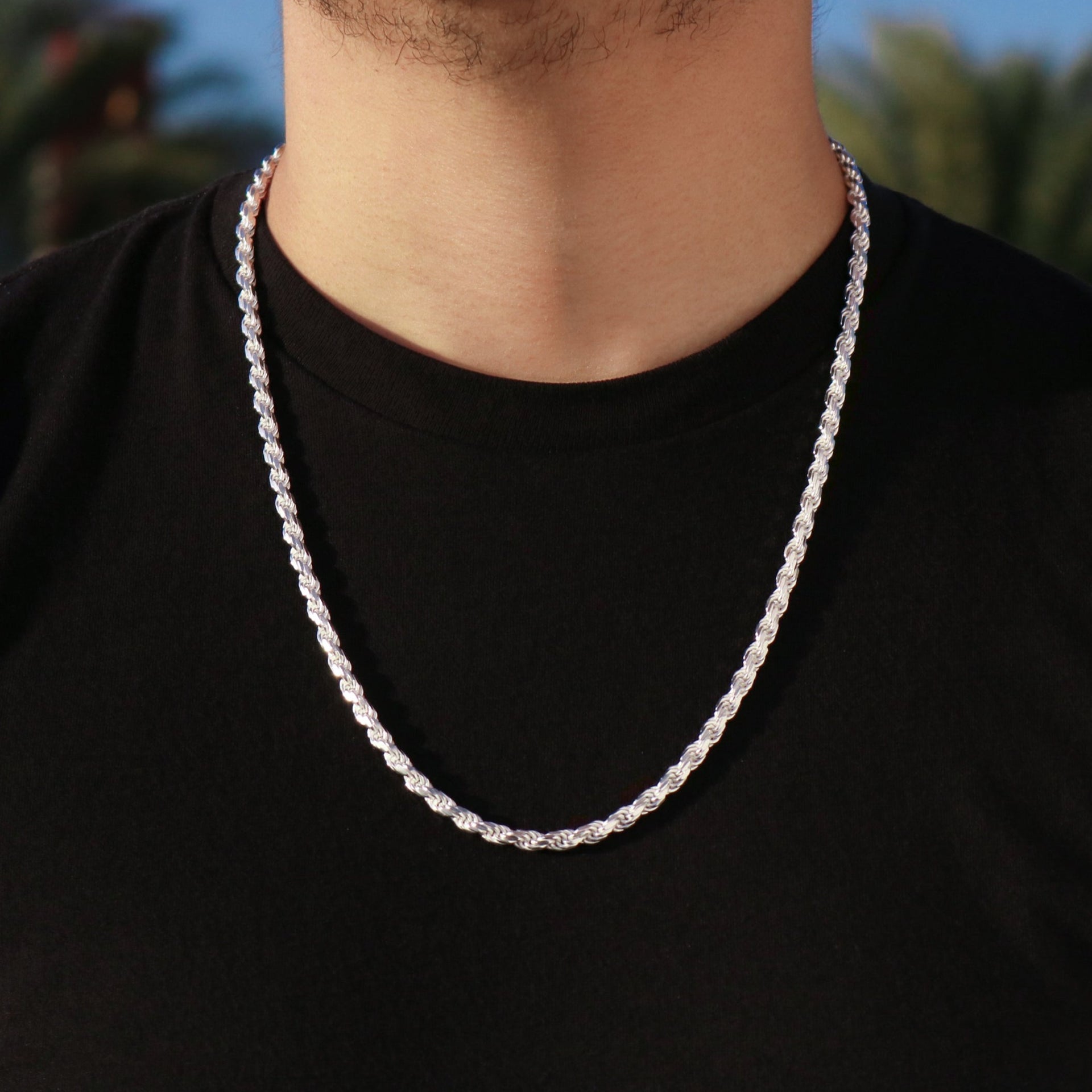 5mm Rope Chain 925 Silver – Huerta Jewelry - Main Image
