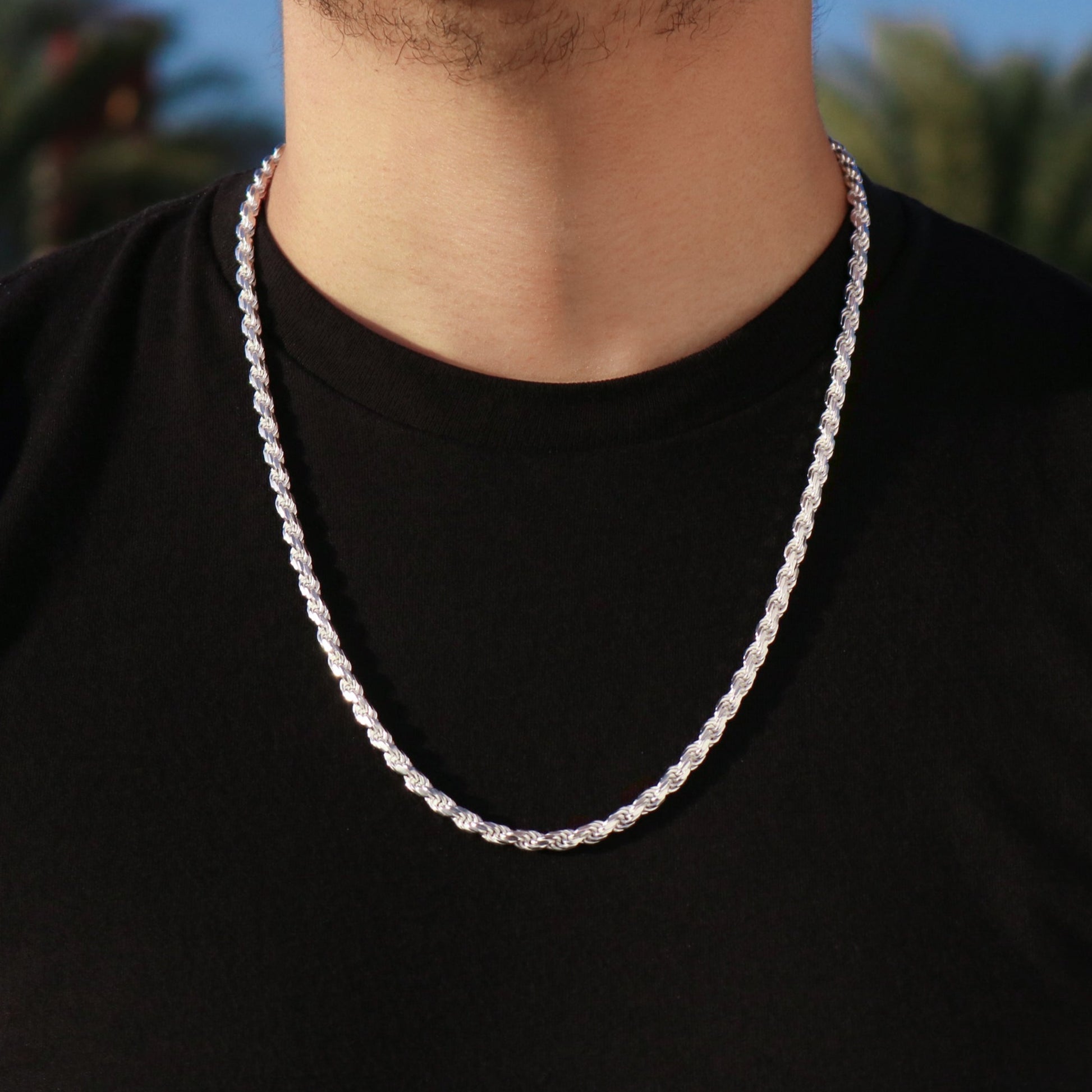 5mm Rope Chain - Real 925 Silver – Huerta Jewelry