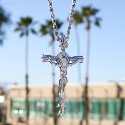 Large Crucifix Pendant - Stainless