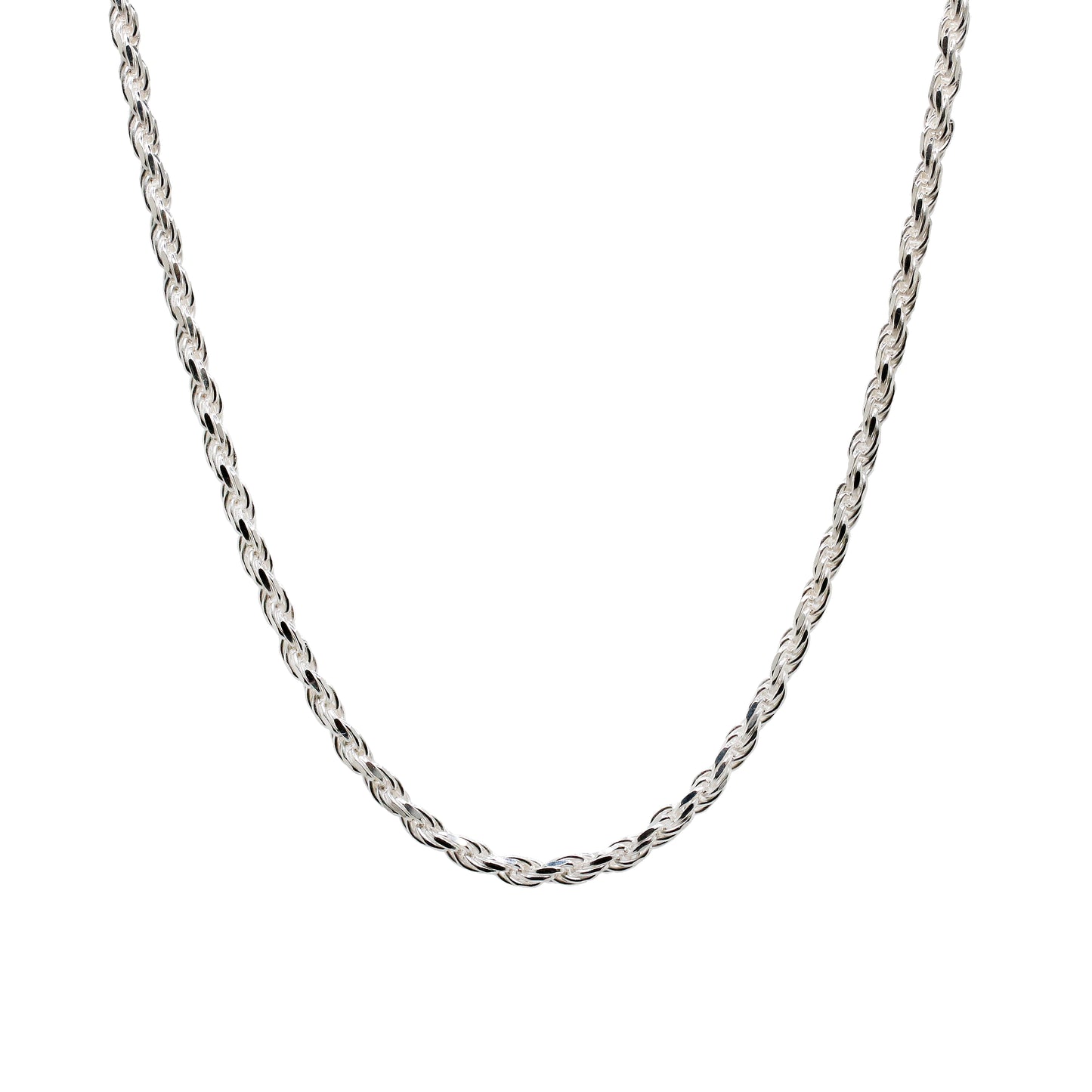 4mm Rope Chain - Real 925 Silver