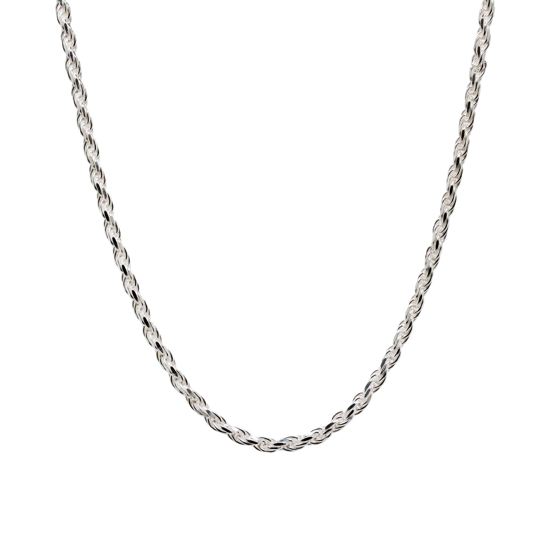 4mm Rope Chain - 925 Silver – Huerta Jewelry