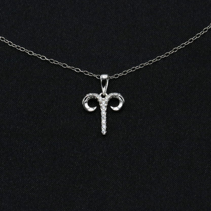 Zodiac Sign Aries Necklace - 925 Silver