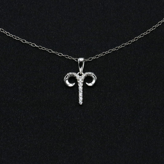 Zodiac Sign Aries Necklace - 925 Silver