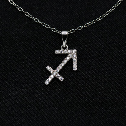 Zodiac Sign Saggitarius Necklace - 925 Silver