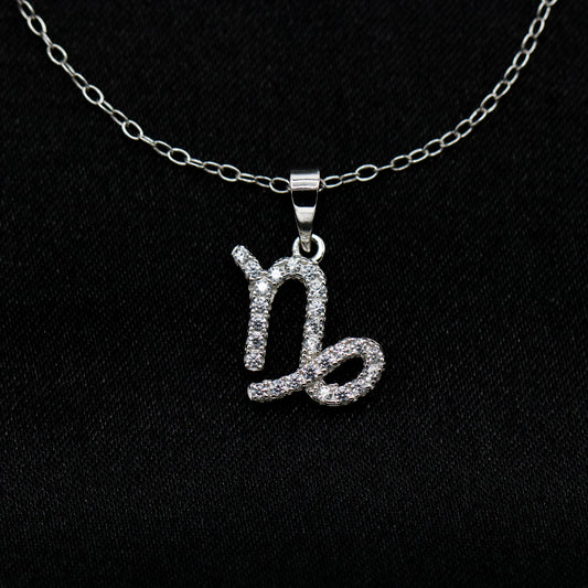 Zodiac Sign Capricorn Necklace - 925 Silver