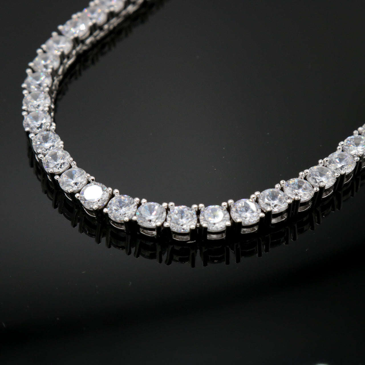 4mm Moissanite Tennis Chain - 925 Silver