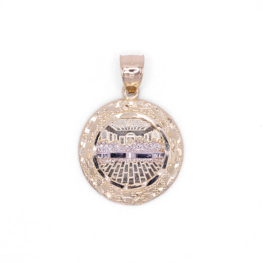 Last Super 2-Tone Medallion Pendant - 10k Gold