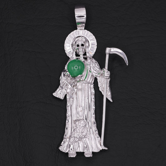 Big Santa Muerte Pendant - 925 Silver