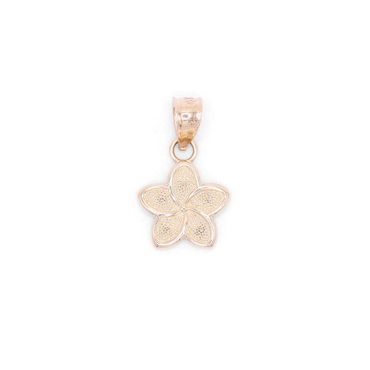 Small Hibiscus Flower Pendant - 14k Gold
