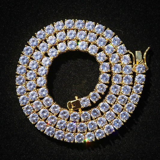 4mm Tennis Necklace - Gold