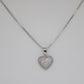 Small Icy heart necklace - White Gold