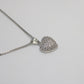 Small Icy heart necklace - White Gold