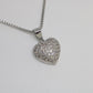 Small Icy heart necklace - White Gold
