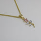 Rose 3 Tone Necklace - Gold