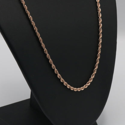 3mm Rope Chain - Rose Gold