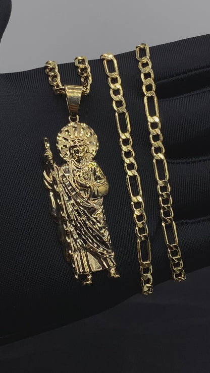 San Judas Pendant - Real 14k Gold