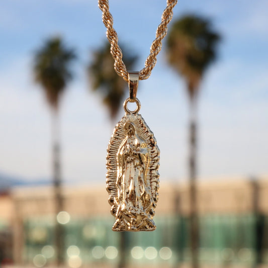 Virgin Mary Pendant - Gold