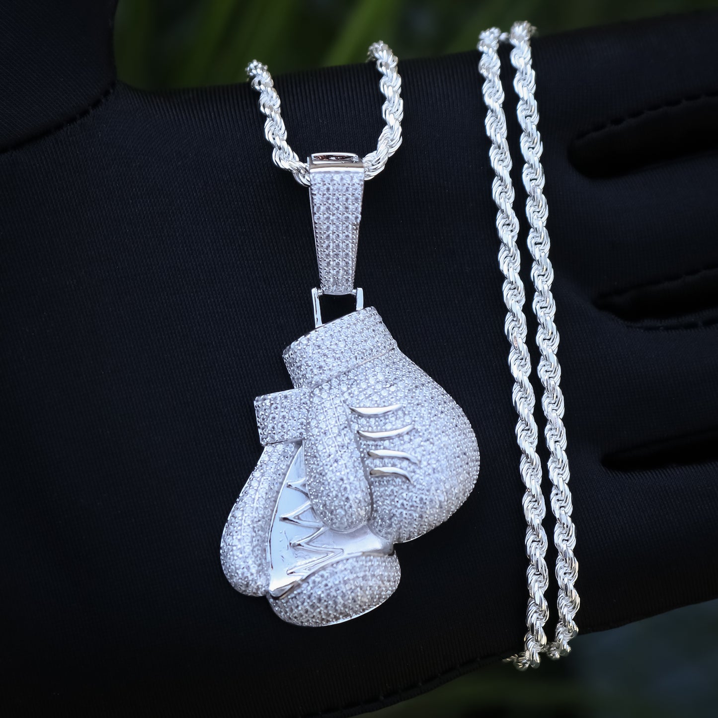 Iced out boxing glove pendant Clearance