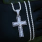 Iced Out Crucifix Pendant - Real 925 Silver