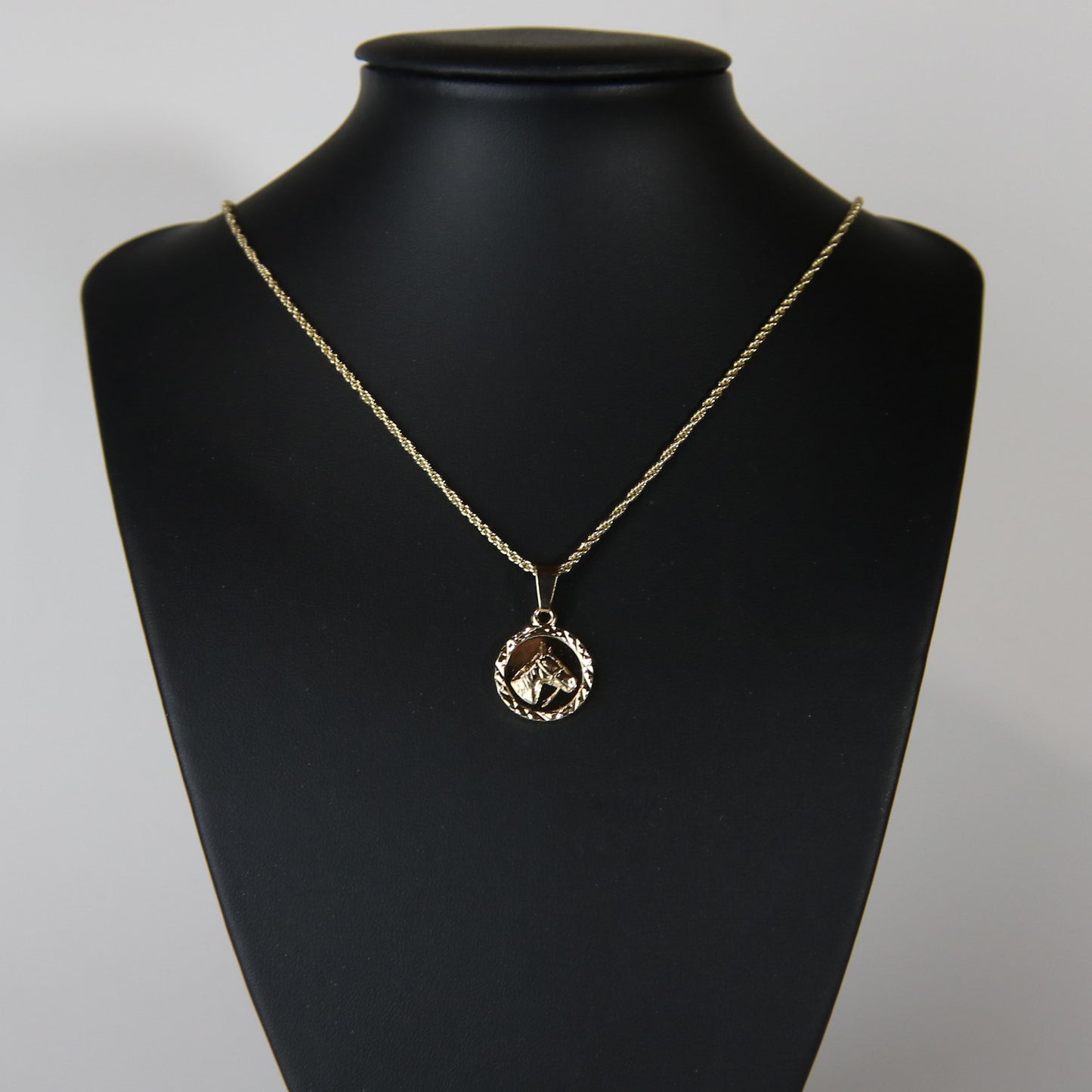 Horse Head Necklace - Gold