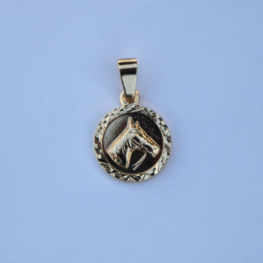 Horse Head Necklace - Gold