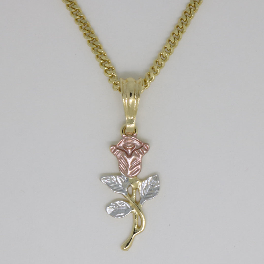 Rose 3 Tone Necklace - Gold