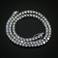 4mm Tennis Necklace - White Gold