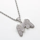 Game Controller pendant - White Gold