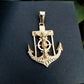 Men's Jesus Anchor Pendant - Gold