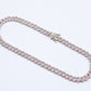 Iced out 2-tone Cuban Necklace - White Gold