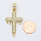 Drip Cross Pendant - Gold