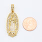 Iced out Virgin Mary Pendant - Gold