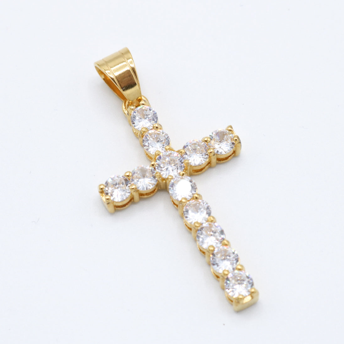 Diamond Cross Pendant - Gold