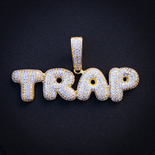Custom Iced Out Bubble Letter Pendant