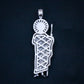 Iced Baguette San Judas Pendant - Real 925 Silver