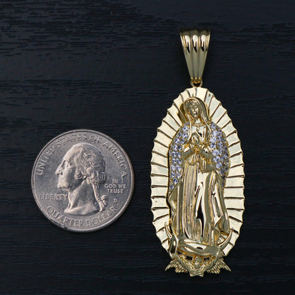 Virgin Mary Pendant - Gold