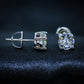 VVS Moissanite 6mm Round Cut Stud Earrings - 925 Silver