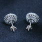 Iced Out Round Diamond Stud Earrings - Real 925 Silver