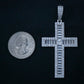 Iced Out Baguette Cross Pendant - Real 925 Silver