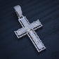 Iced Out Crucifix Pendant - Real 925 Silver