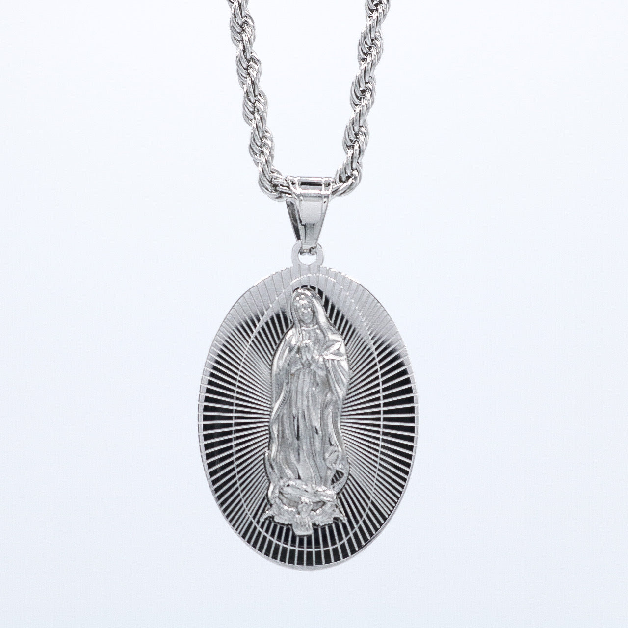 Lady of Guadalupe Medallion Pendant - Premium 316L Stainless