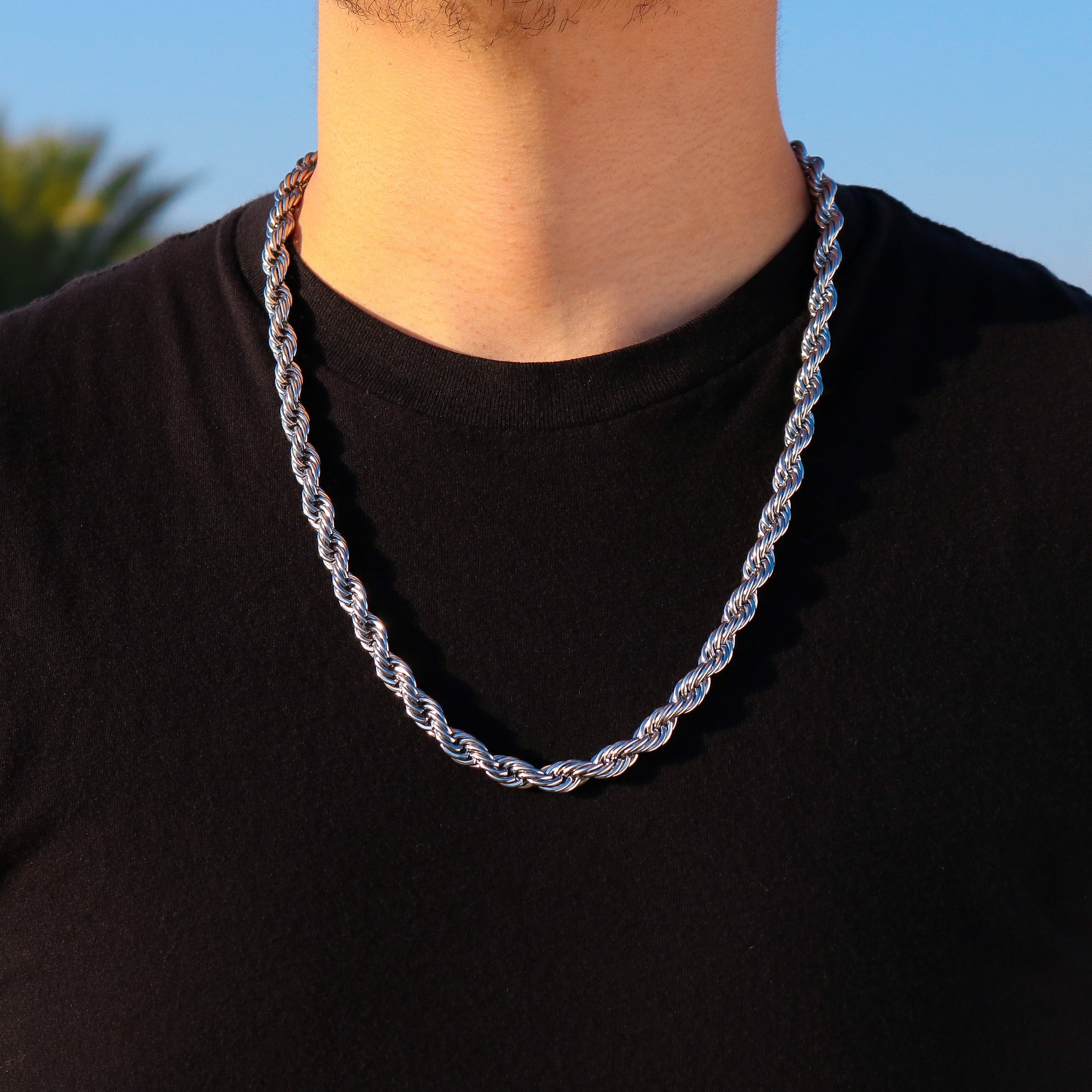 8mm Rope Chain - Premium 316L Stainless – Huerta Jewelry