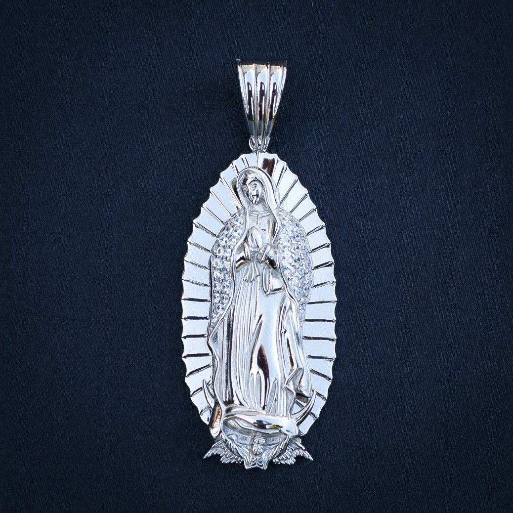 Virgin Mary Pendant - Real 925 Silver