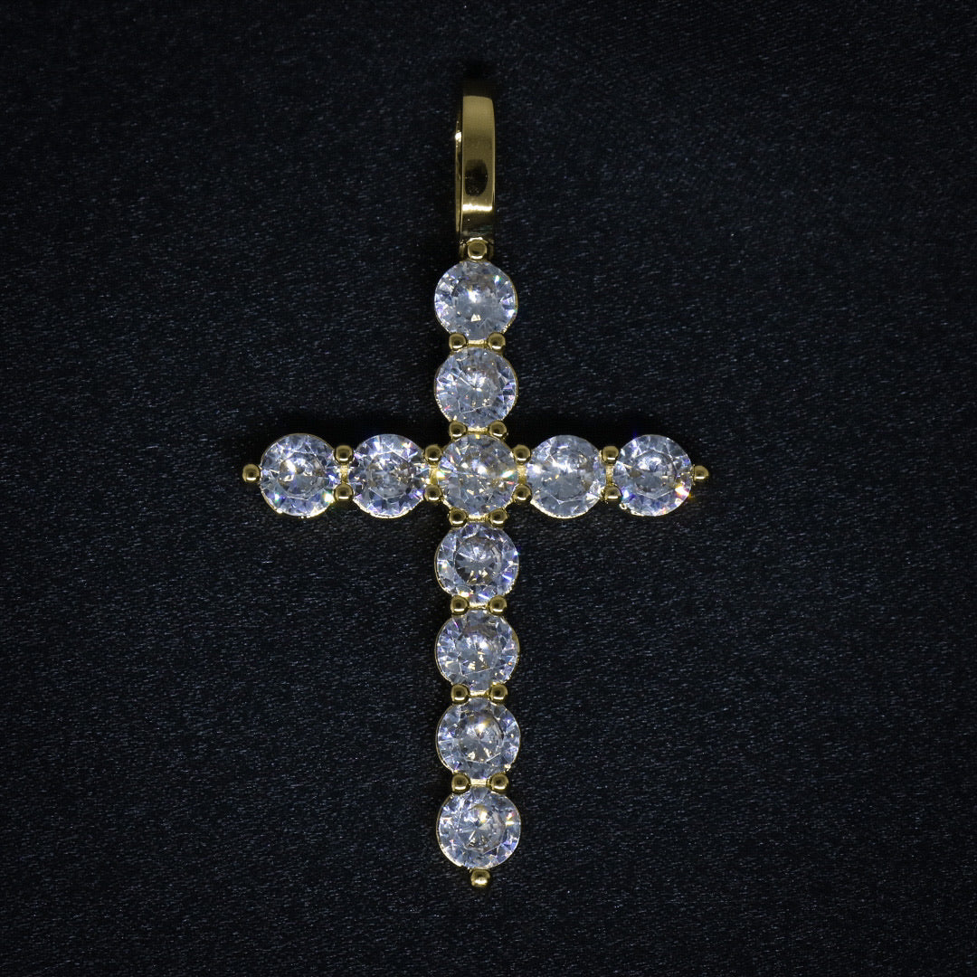 Diamond Cross Pendant - Gold