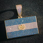 Iced Out El Salvador Flag Pendant - Gold